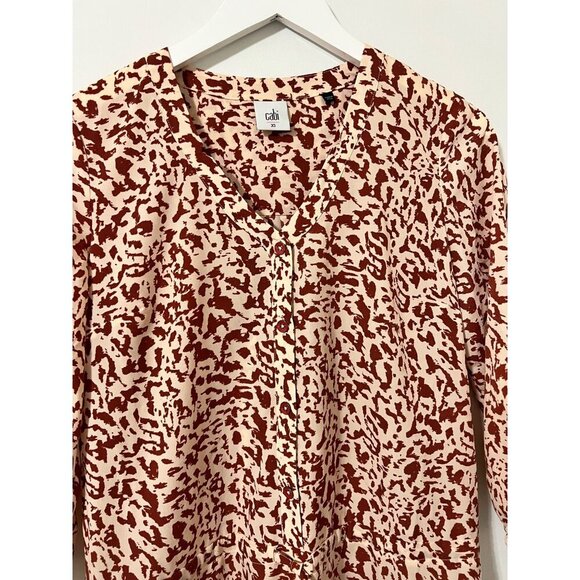 Cabi #5406 Sienna Leopard Print Draw String Waist Dress Red Size XS - Picture 8 of 10